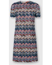 Missoni - Robe Courte À Manches Mi-Longues En Dentelle Travaillée, Femme, Taille - Lyst