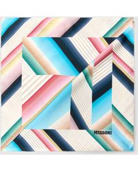 Missoni - Pure Silk Foulard With Print And Logo Lettering - Lyst
