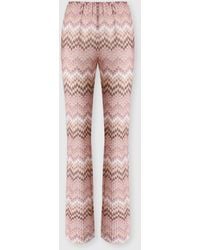 Missoni - Snake Motif Viscose Flare Trousers, & Multicoloured - Lyst