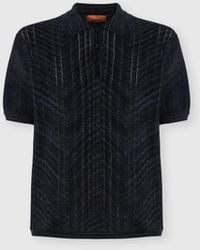 Missoni - Openwork Knit Cotton And Viscose Polo Shirt - Lyst