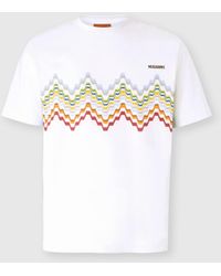 Missoni - Cotton Crewneck T-Shirt With Logo Lettering - Lyst