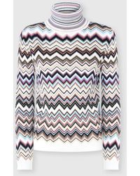 Missoni - Zig Zag Wool And Viscose Turtleneck Sweater - Lyst
