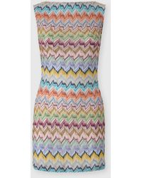 Missoni - Viscose Lamé Mini Dress With Cut-Out - Lyst