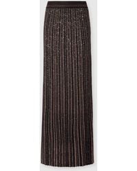Missoni - Long Skirt With Lamé Stripes - Lyst