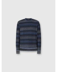 Missoni - Crew Neck Sweater With 3D Zigzag Pattern - Lyst