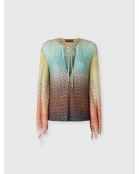 Missoni - Dégradé Lace Blouse With V-Neck - Lyst