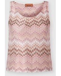 Missoni - Sleeveless Viscose Top With Snake Motif, & Multicoloured - Lyst