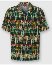 Missoni - Chemise Bowling En Viscose À Imprimé Zigzag Effet Brossé, Homme, Taille - Lyst