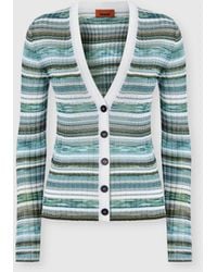 Missoni - Ribbed Striped Viscose-Blend Cardigan - Lyst