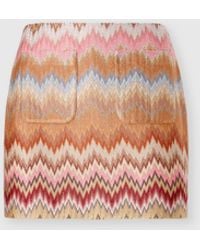 Missoni - Viscose Chevron Snake-Pattern Mini Skirt - Lyst