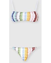 Missoni - Zig Zag Tulle Bikini With Bandeau Top - Lyst