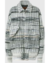 Missoni - Oversized Wool-Blend Check Bomber - Lyst