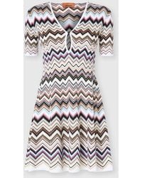 Missoni - Chevron Viscose And Cotton Mini Dress - Lyst