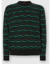 Missoni - Crew Neck Sweater With Wave Pattern - Lyst