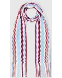 Missoni - Viscose Scarf With Fringes And Zigzag Motif - Lyst