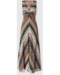 Missoni - Sleeveless Gown With Tie Neckline - Lyst