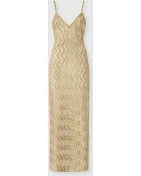 Missoni - Long Mesh Cover-Up With Zigzag Pattern And Sequins - Lyst