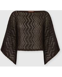 Missoni - Zigzag Mesh Top With Sequins And Wide Sleeves - Lyst