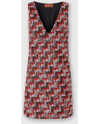 Missoni - Mini Dress With V-Neck And Embroidered Lace - Lyst