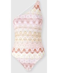 Missoni - One-Shoulder Swimsuit With Space-Dye Lace Pattern - Lyst