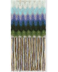 Missoni - Viscose Lace Motif Scarf With Fringes - Lyst