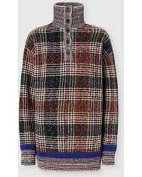 Missoni - High-Neck Sweater With Check Pattern - Lyst