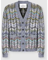 Missoni - Cotton Chevron Cardigan With Pockets - Lyst