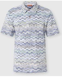 Missoni - Cotton Polo Shirt With Raschel Knit And Greek Motif - Lyst