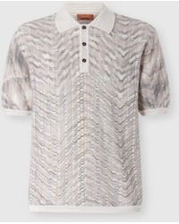 Missoni - Polo En Maille Ajourée De Coton Et Viscose, Homme, Blanc & Taille - Lyst