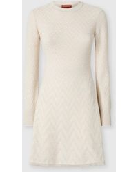 Missoni - Short Flared Dress With Long Sleeves And Jacquard Detailing - Lyst