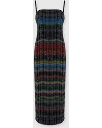 Missoni - Long Strapless Dress With Wave Check Pattern - Lyst