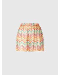 Missoni - Cover-Up-Shorts Aus Bedrucktem Tüll, Damen, Größe - Lyst