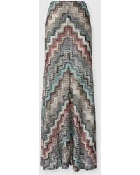 Missoni - Jupe Longue Évasée En Viscose À Motif Zigzag, Femme, Taille - Lyst