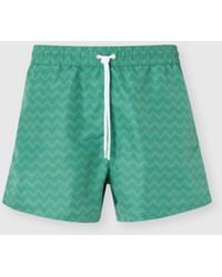 Missoni - Mid-Length Swim Shorts With Tone-On-Tone Zigzag Print - Lyst