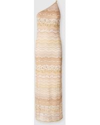 Missoni - Metallic Chevron One-Shoulder Maxi Dress - Lyst