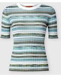 Missoni - Short-Sleeve Ribbed Viscose-Blend Sweater - Lyst
