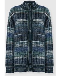 Missoni - Oversized Wool-Blend Check Cardigan - Lyst