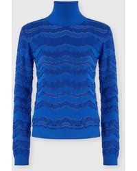 Missoni - Viscose And Wool Turtleneck With Tone-On-Tone Zigzag - Lyst