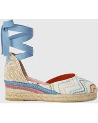 Missoni - Espadrillas Con Motivo Zig Zag E Nastri Regolabili, Donna, Taglia - Lyst
