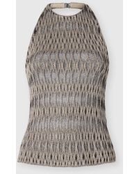 Missoni - 3D Diamond Mixed Viscose Top With Halter Neck - Lyst