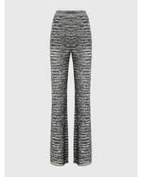 Missoni - Pantalon Évasé En Maille Flammée À Sequins, Femme, Vert & Noir, Taille - Lyst