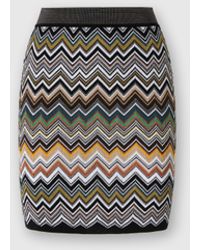 Missoni - Mini Skirt With Chevron Pattern - Lyst