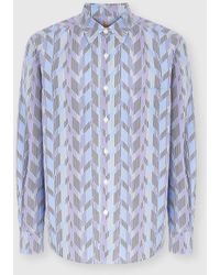 Missoni - Poplin Cotton Shirt With Zigzag Pattern - Lyst