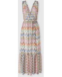 Missoni - Long Zig Zag Tulle Cover-Up Dress - Lyst
