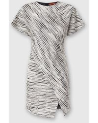 Missoni - Mini-Robe À Manches Courtes Avec Motif Lamé Grec Et Fente, Femme, Taille - Lyst