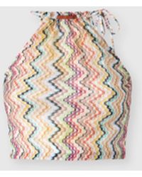 Missoni - Top With Halterneck Neckline And Irregular Zig Zag Motif - Lyst