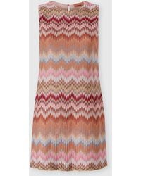 Missoni - Sleeveless Viscose Chevron Mini Dress - Lyst