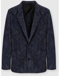 Missoni - Cotton And Viscose Zig Zag Blazer - Lyst