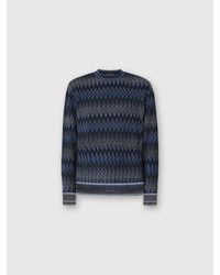 Missoni - Crew Neck Sweater With 3D Zigzag Pattern - Lyst