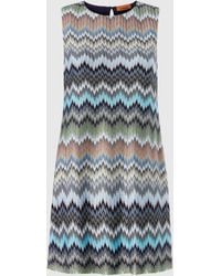 Missoni - Sleeveless Viscose Chevron Mini Dress - Lyst